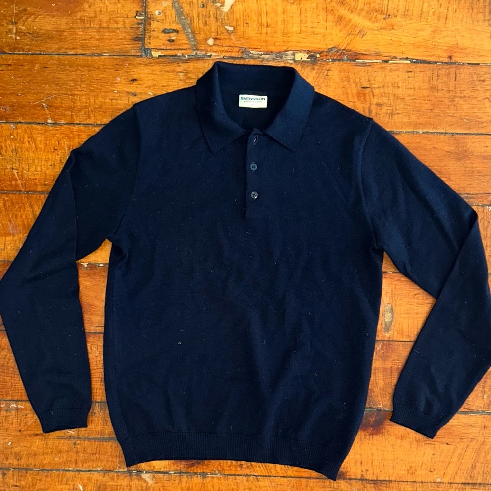 Svenson blue knit sweater long sleeve